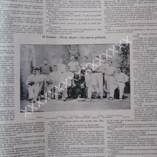 NOTA PRENSA ANTIGUA 1896. JUGADORES FRONTON MEXICO