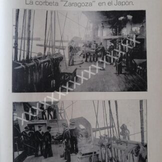 PORTADA ANTIGUA 1896 LA CORBETA ZARAGOZA EN JAPON