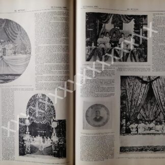 NOTA PRENSA ANTIGUA 1896 KERMESSE PALACIO DE MINERIA