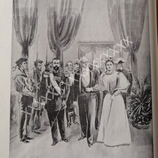 GRABADO ANTIGUO 1896 EL ZAR DE RUSIA LLEGA A CHERBOURG