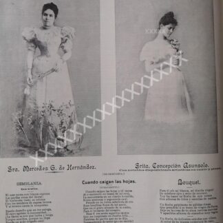 NOTA ANTIGUA. PIANISTA CONCEPCION ASUNSOLO JAQUES 1896