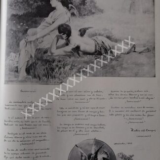 GRABADO ANTIGUO DE RUBEN M. CAMPOS 1896 POEMA
