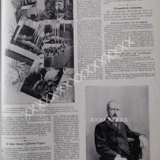 NOTA DE PRENSA ANTIGUA. DR. GUILLERMO PEPPER 1896