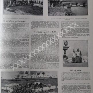 NOTA DE PRENSA 1896 EJERICIOS MILITARES HDA DE CHAPINGO