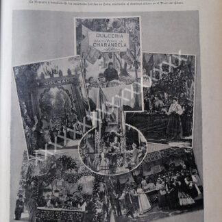 PORTADA ANTIGUA Y NOTAS 1896 ROMERIA EN TIVOLI DEL ELISEO