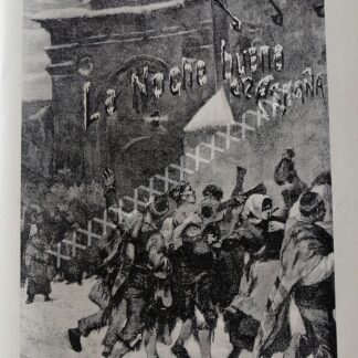 GRABADO ANTIGUO 1896 CUTANDA, NOCHE BUENA EN ESPAÑA