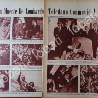 AFICHE RETRO. MUERE LOMBARDO TOLEDANO. NOV 1968