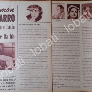 AFICHE RETRO. MUERE EL ACTOR RAMON NOVARRO 1968