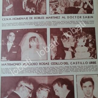 AFICHE RETRO. BODA. MANUEL DEL CASTILLO URIBE 1968 Y MAS