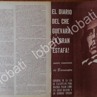 AFICHE RETRO DIARIO DEL CHE GUEVARA, UNA ESTAFA 1969