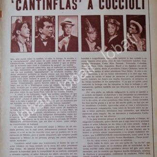 AFICHE RETRO CARTA DE CANTINFLAS A CARLO COCCIOLI 1969
