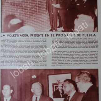 AFICHE RETRO PLANTA VOLKSWAGEN PUEBLA Y GOBERNADOR 1969
