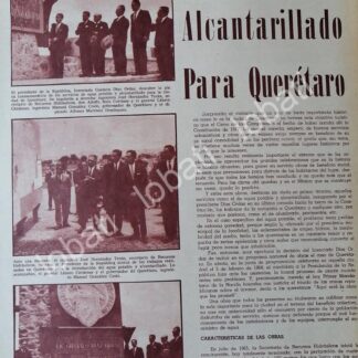 NOTA DE PRENSA DIAZ ORDAZ INAUGURA OBRAS QUERETARO 1969