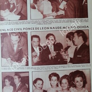 NOTA DE PRENSA ANTIGUA . BODA. MERINO PONCE 1969