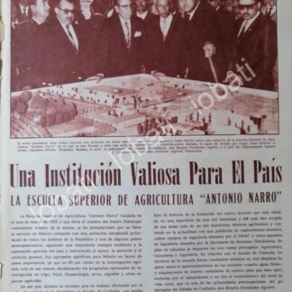 AFICHE RETRO. DIAZ ORDAZ EN LA E.S.A. ANTONIO NARRO 1969