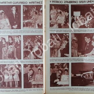 AFICHE RETRO. BODA DE PATRICIO ZAMBRANO SADA 1964