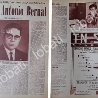 AFICHE RETRO. ENTREVISTA A ANTONIO BERNAL RODRIGUEZ  1967