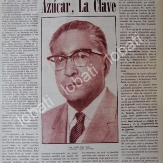 AFICHE RETRO. JULIAN DIAZ ARIAS E INDUSTRIA AZUCARERA 1962