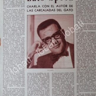 AFICHE RETRO. ENTREVISTA. LUIS SPOTA 1964 /JOSE NATIVIDAD ROSALES