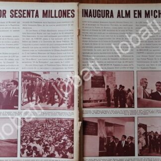 AFICHE RETRO. INAUGURAN OBRA EN MICHOACAN 1964