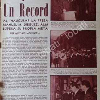 AFICHE RETRO. INAUGURAN PRESA MANUEL M. DIEGUEZ. GDJ 1964