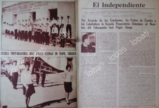 AFICHE RETRO. INAUGURAN ESCUELA PAGES LLERGO, TEAPA TABASCO