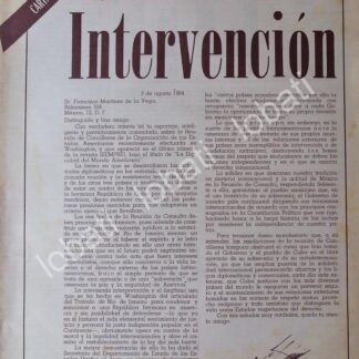 AFICHE RETRO. LAZARO CARDENAS Vs LA O.E.A, PROFETICO 1964 /PLT