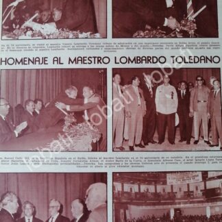 CARTEL ANTIGUO. HOMENAJE A LOMBARDO TOLEDANO 1964