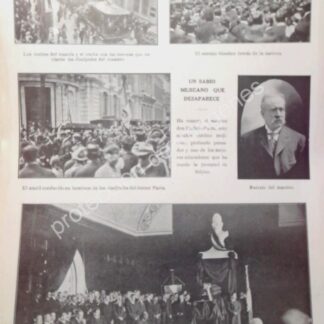 AFICHE ANTIGUO 1912 FUNERAL DE PORFIRIO PARRA