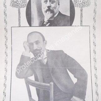 AFICHE ANTIGUO 1912 JACINTO BENAVENTE EN LA R.A.E.L.