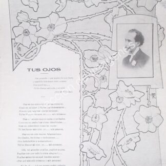 AFICHE ANTIGUO 1912 EL POETA. JUAN S. CASTRO.