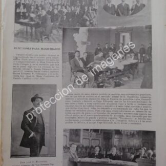 AFICHE ANTIGUO 1912 ELECCIONES A MAGISTRADOS