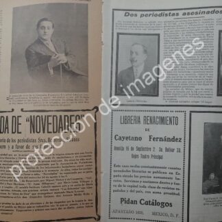 AFICHE ANTIGUO ASESINAN PERIODISTAS IGNACIO STRAUSS /H. HERRERIAS