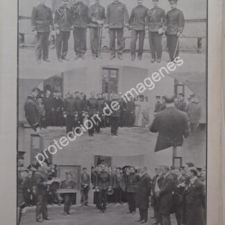 AFICHE ANTIGUO 1912 CONDECORAN OFICIALES COLEGIO MILITAR