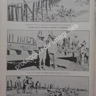 AFICHE ANTIGUO 1912 LAS BATALLAS DE BACHIMBA CHIH