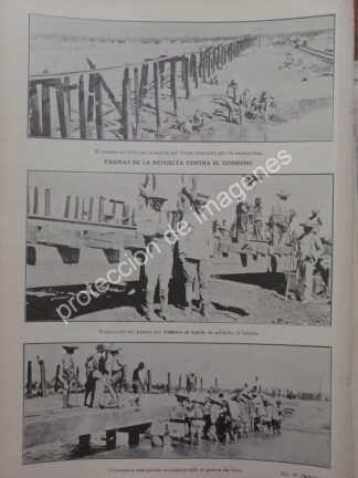 AFICHE ANTIGUO 1912 LAS BATALLAS DE BACHIMBA CHIH