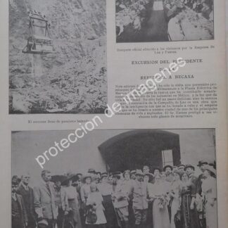 AFICHE ANTIGUO 1912 EL PRESIDENTE EN NECAXA