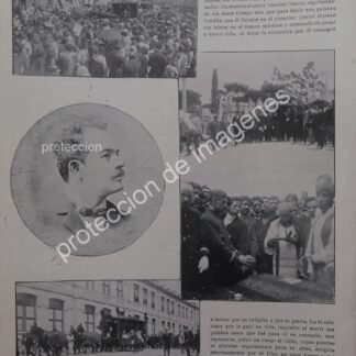 AFICHE ANTIGUO 1912 MUERE TRINIDAD SANCHEZ SANTOS