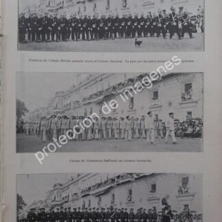 AFICHE ANTIGUO 1912 DESFILE MILITAR Y CIVICO