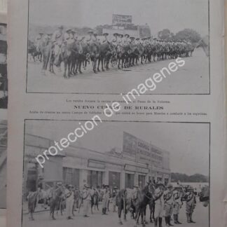 AFICHE ANTIGUO 1912 CUERPO DE RURALES D.F