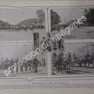 AFICHE ANTIGUO 1912 DESFILE DE LA POLICIA MONTADA