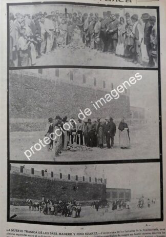 AFICHE ANTIGUO 1913 ASESINATO DE MADERO Y PINO SUAREZ