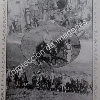 AFICHE ANTIGUO 1913 VICTORIANO HUERTA EN COMBATE