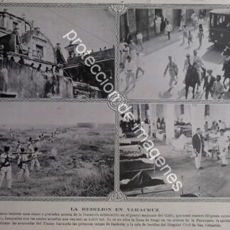 AFICHE ANTIGUO 1912 SE SUBLEVA FELIX DIAZ, VERACRUZ