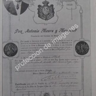 AFICHE ANTIGUO. 1913 RAFAEL GASTON PEREZ ES PREMIADO. /MUSICOS