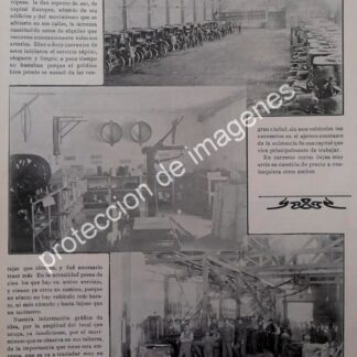 AFICHE ANTIGUO 1912 LOS PRIMEROS TAXIS EN MEXICO