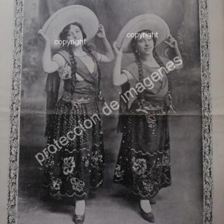 AFICHE ANTIGUO 1912 ISABEL Y AMADA MUÑOZ /2