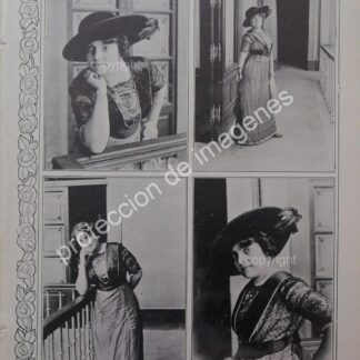 AFICHE ANTIGUO 1912 LA ACTRIZ. LUISA VILLANI