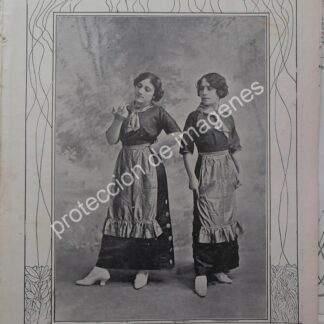 AFICHE ANTIGUO 1912 ACTRICES. ISABELICA Y AMADA MUÑOZ