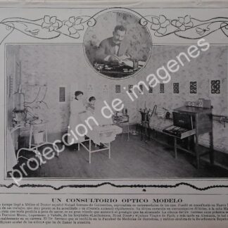 AFICHE ANTIGUO 1912 RAFAEL SERRANO GOICOECHEA Y SU CLINICA